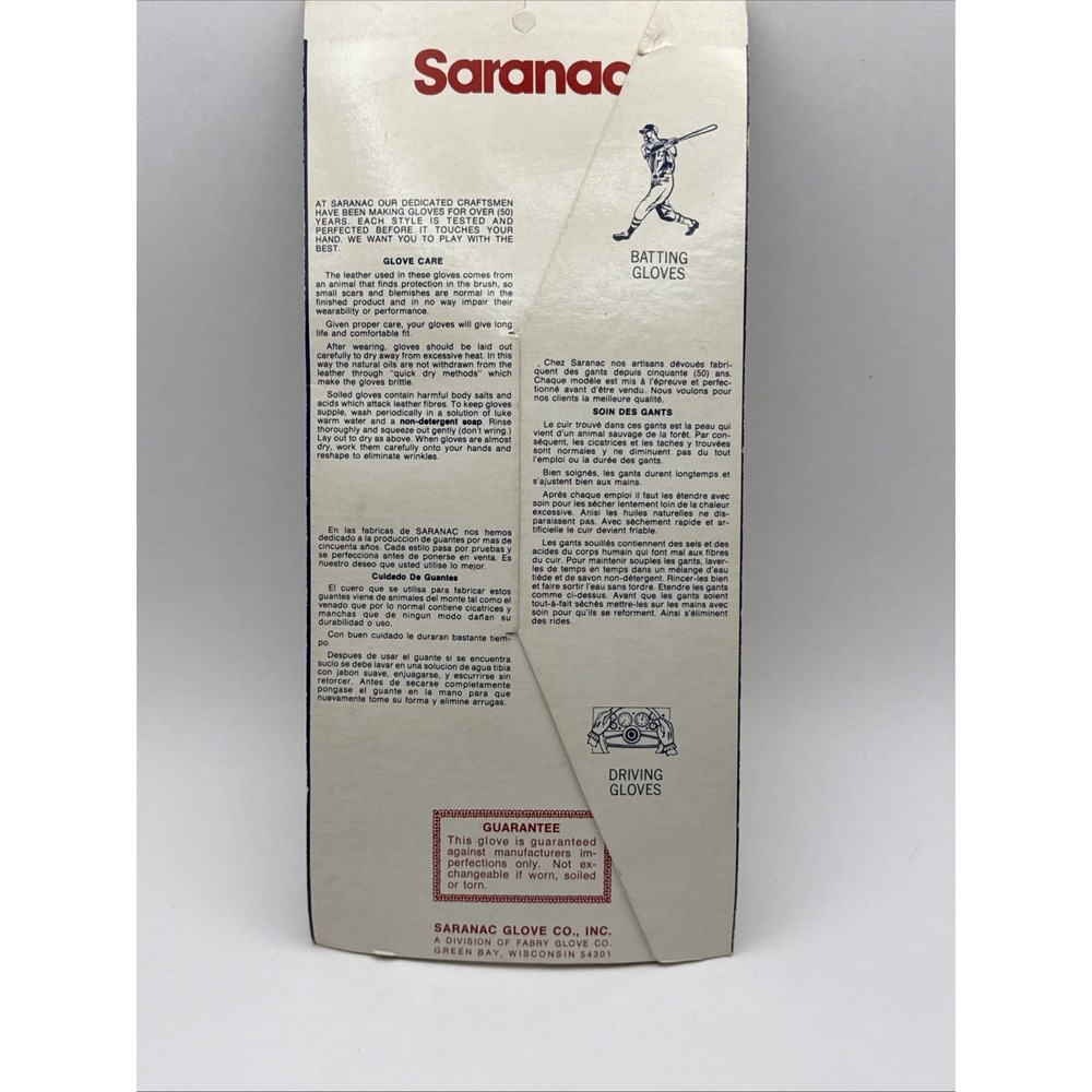 Vintage Lady Saranac Raquetball Glove #R73LS Ladies Right Hand One Size NOS - Picture 9 of 13